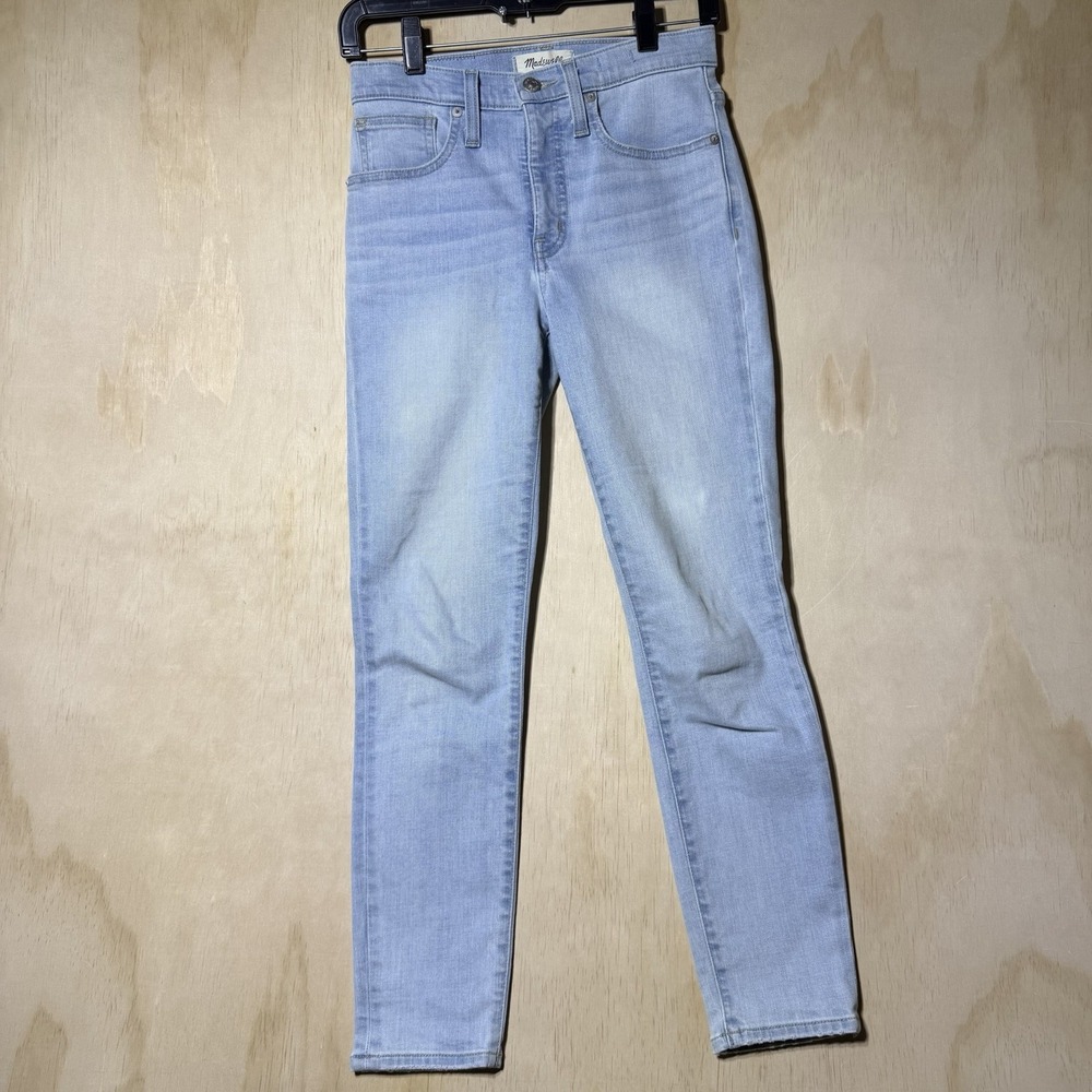 Madewell 9" Mid-Rise Skinny Crop Jeans Women's 24 Light Wash Stretch Denim